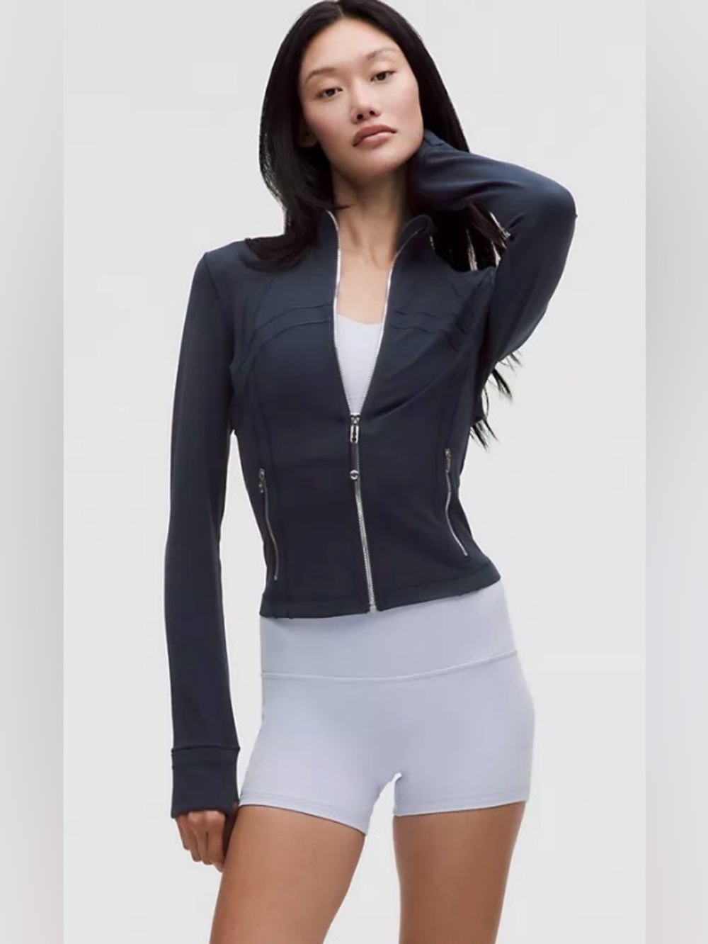 BNWT Lululemon Define Cropped Black Jacket Nulu 8 & 3 Daily Essential Crew socks